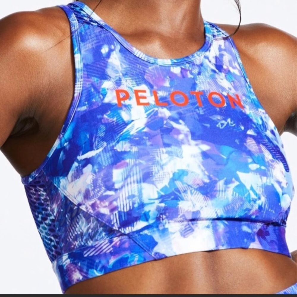 WITH PELOTON BLUE MOVES HIGH NECK BRA